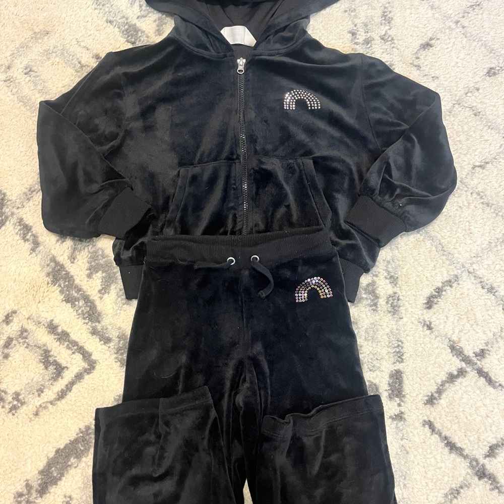 H&M Black Hoodie with Zipper set